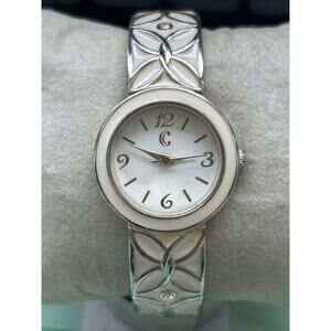 Charming Charlie White And Gold Tone Women’s Cuff Watch